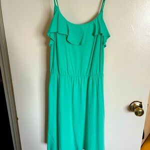 Elegant teal Sleeveless Dress